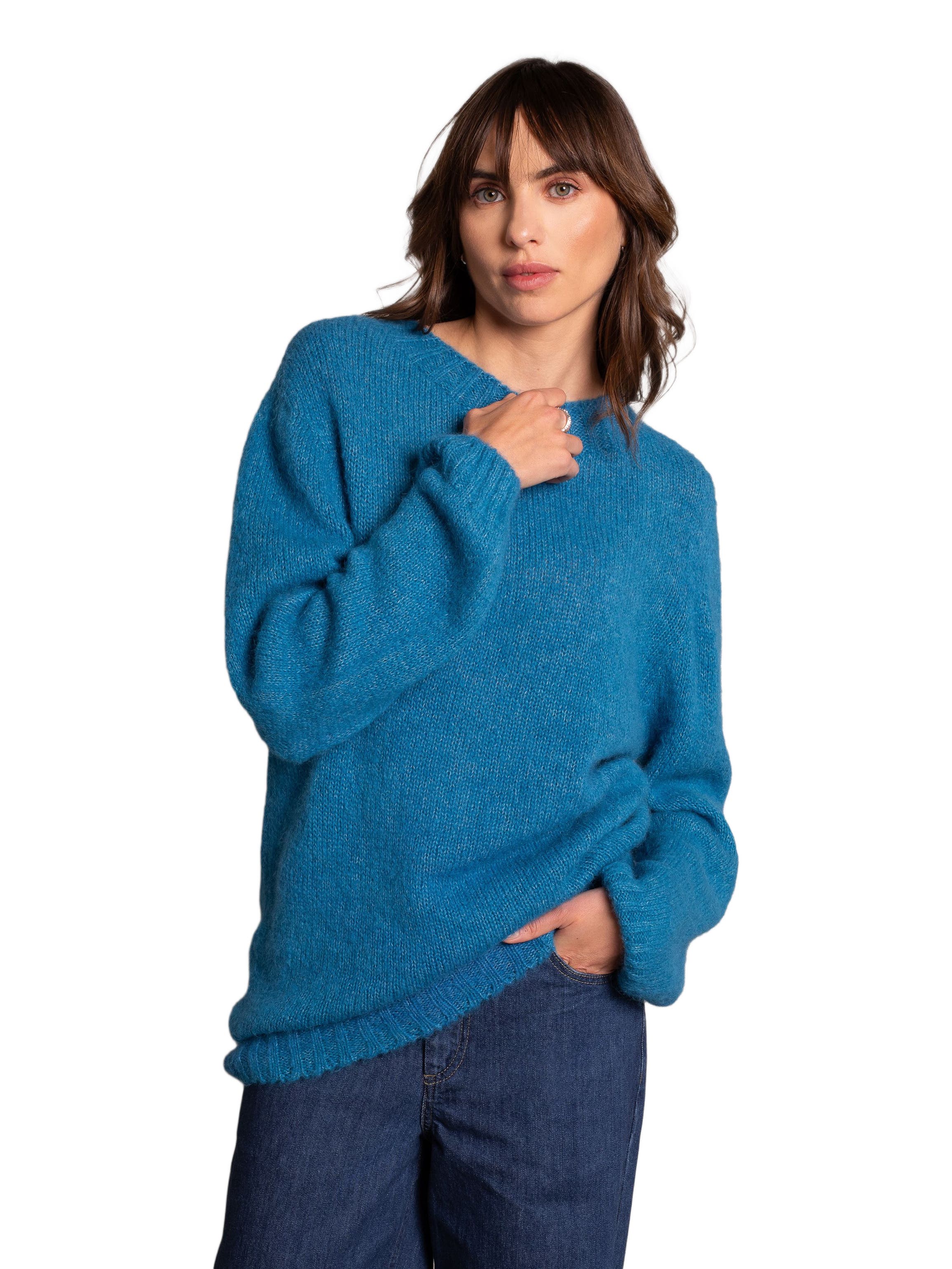 Alpaca Cotton Slouch Sweater