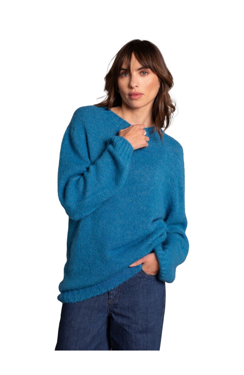 Celtic & Co. Alpaca Cotton Slouch Sweater, Main, color, Sky Blue