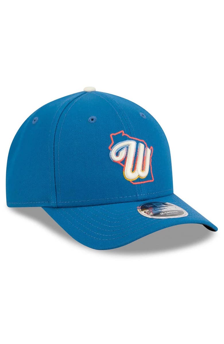 New Era Men's New Era Blue Milwaukee Brewers 2026 City Connect 9FORTY M-Crown Adjustable Hat, Alternate, color, Blue