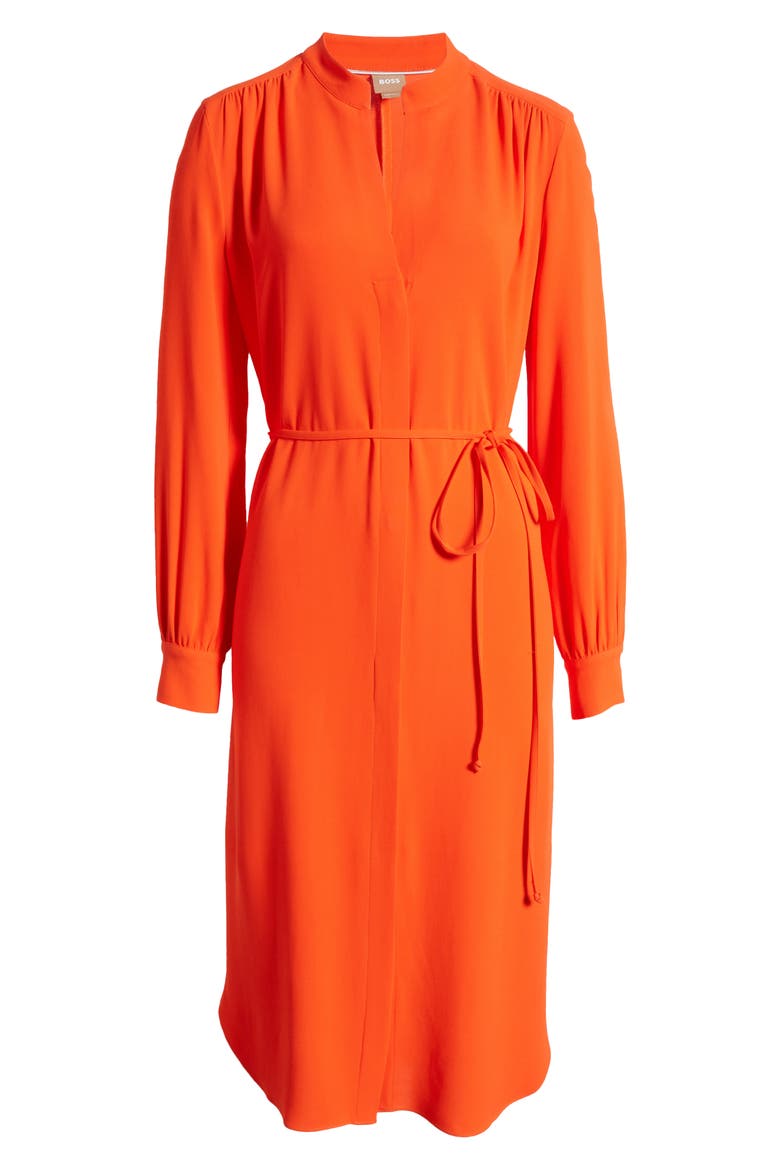 Dibanorah Long Sleeve Midi Dress, Alternate, color, BT ORGE