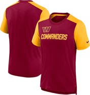Nike Men's Nike Heathered Burgundy/Heathered Gold Washington Commanders Color Block Team Name T-Shirt