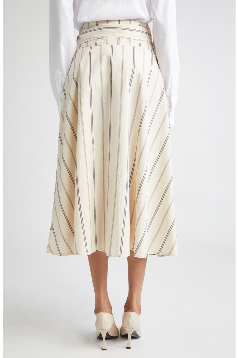 Stripe Asymmetric Wrap Skirt, Alternate, color, BEIGE STRIPE