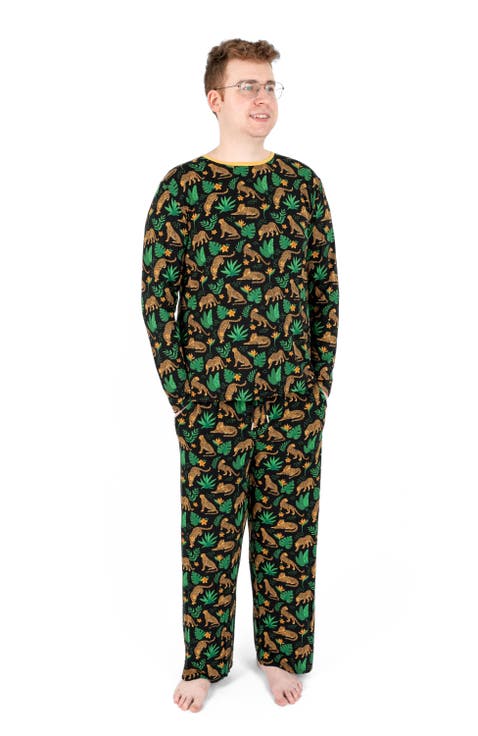 Men's Viscose Matching Family Holiday Pajamas, Reindeer & Polar Bear Prints