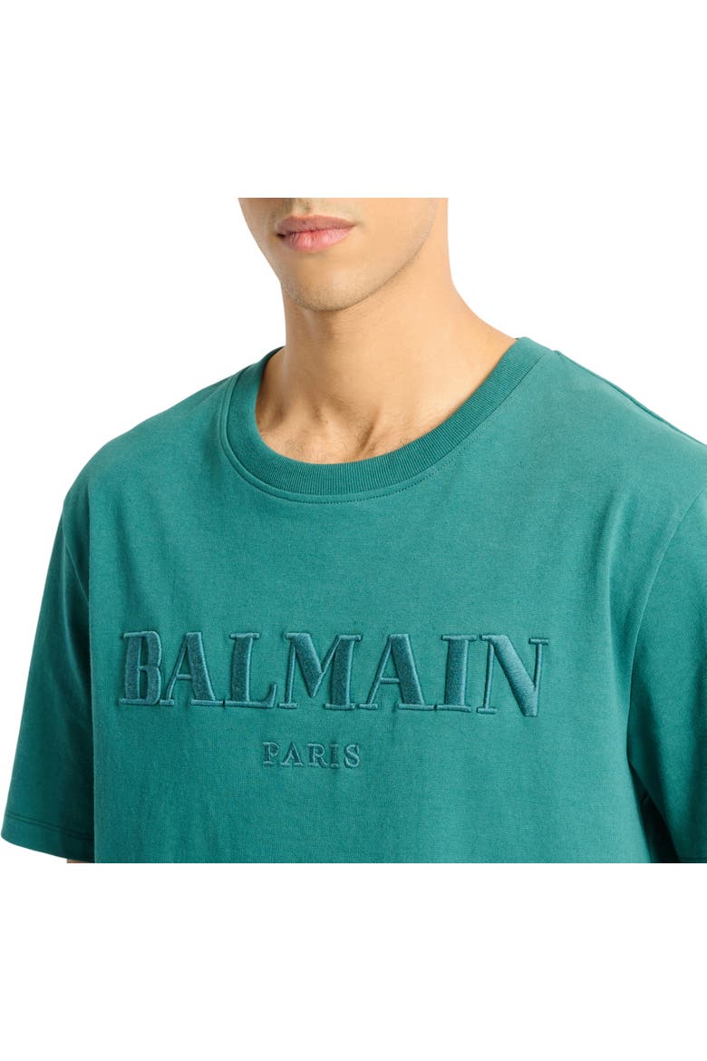Vintage Balmain embroidered T-shirt, Alternate, color, blue