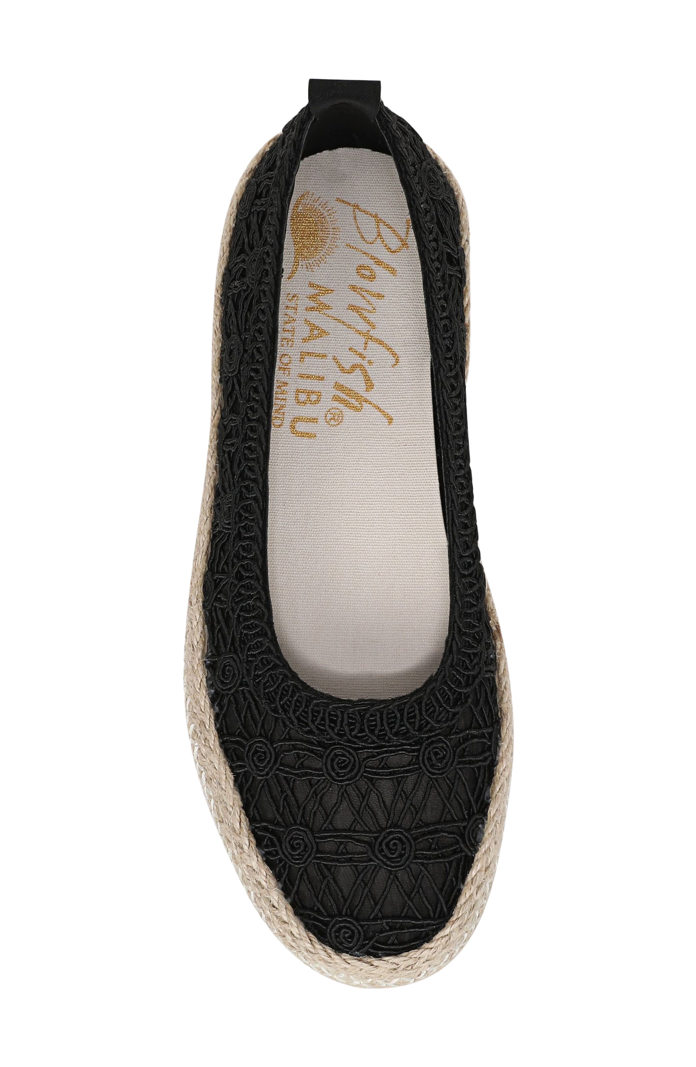 Blowfish Malibu Benita Sole Espadrille Flat, Alternate, color, Black Woven Fabric