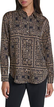 KARL LAGERFELD PARIS Oversized Woven Top