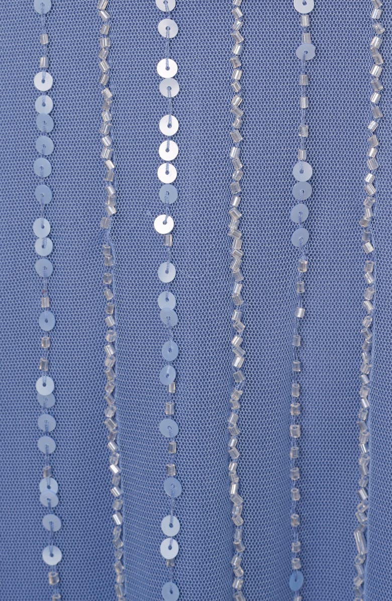 Adrianna Papell Sequin Wrap Front Dress, Alternate, color, French Blue