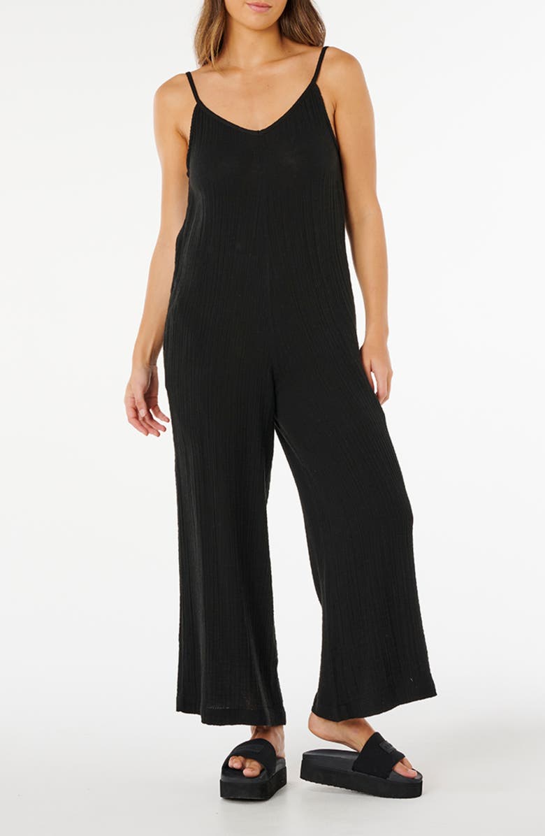 Rip Curl Surf Wide Leg Jumpsuit, Main, color, Black