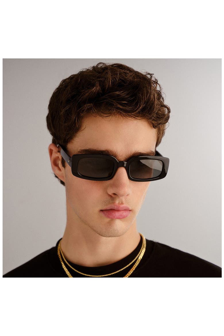 Dynamite 52mm Polarized Rectangular Sunglasses, Alternate, color, BLACK/ KHAKI MONO POL