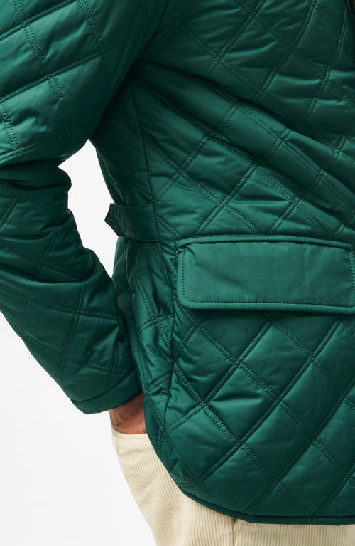 Brooks Brothers Paddock Diamond Quilted Coat In Dark Green