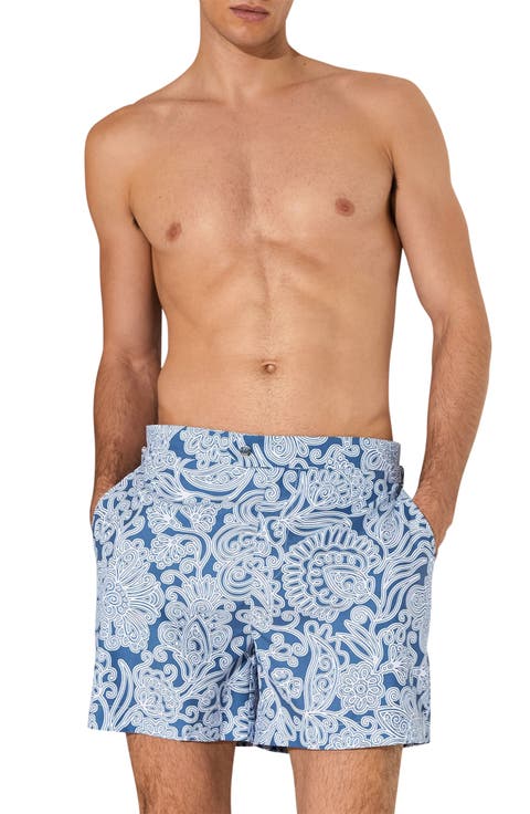 Fallow Floral Side Adjuster Swim Trunks