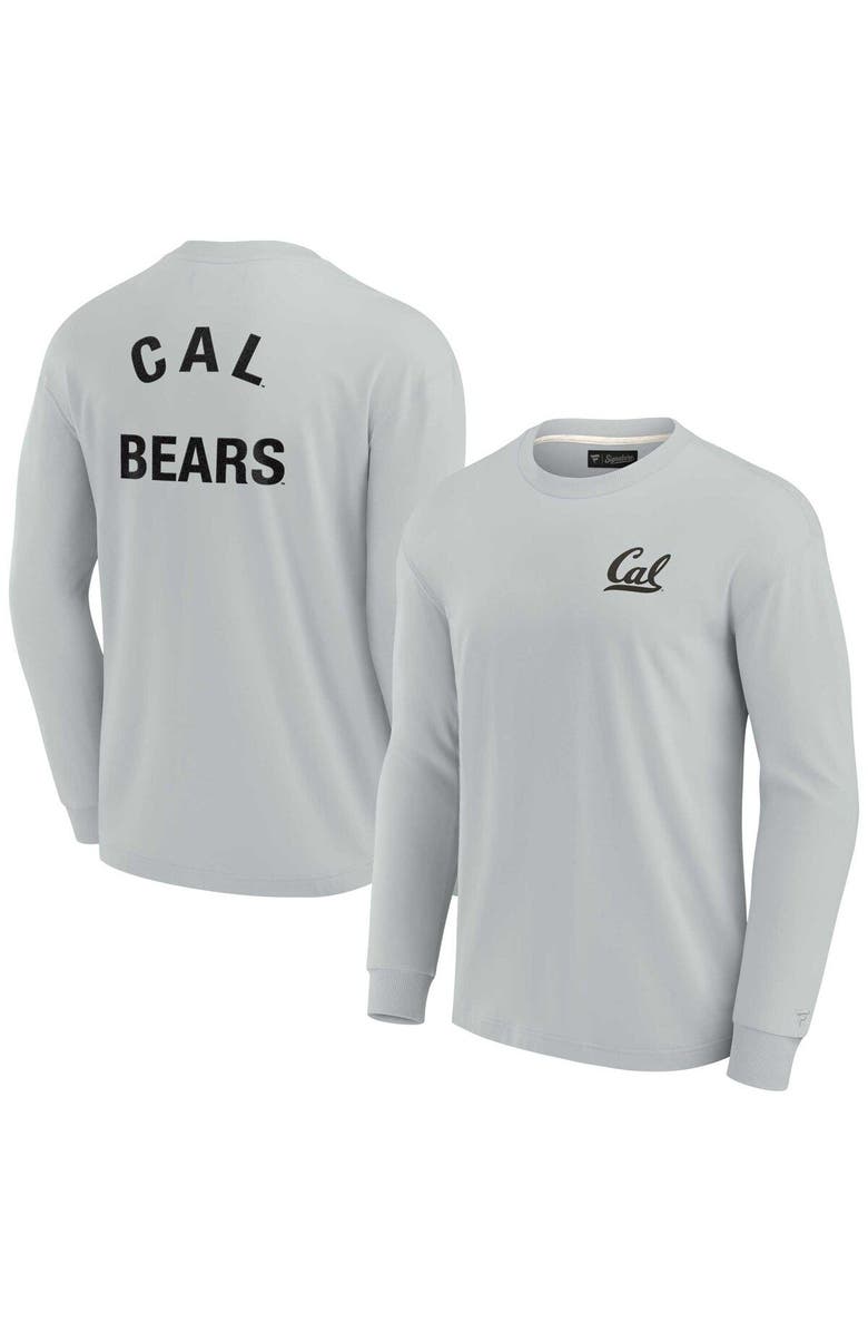 Fanatics Signature Unisex Fanatics Signature Gray Cal Bears Elements Super Soft Long Sleeve T-Shirt, Main, color, Gray