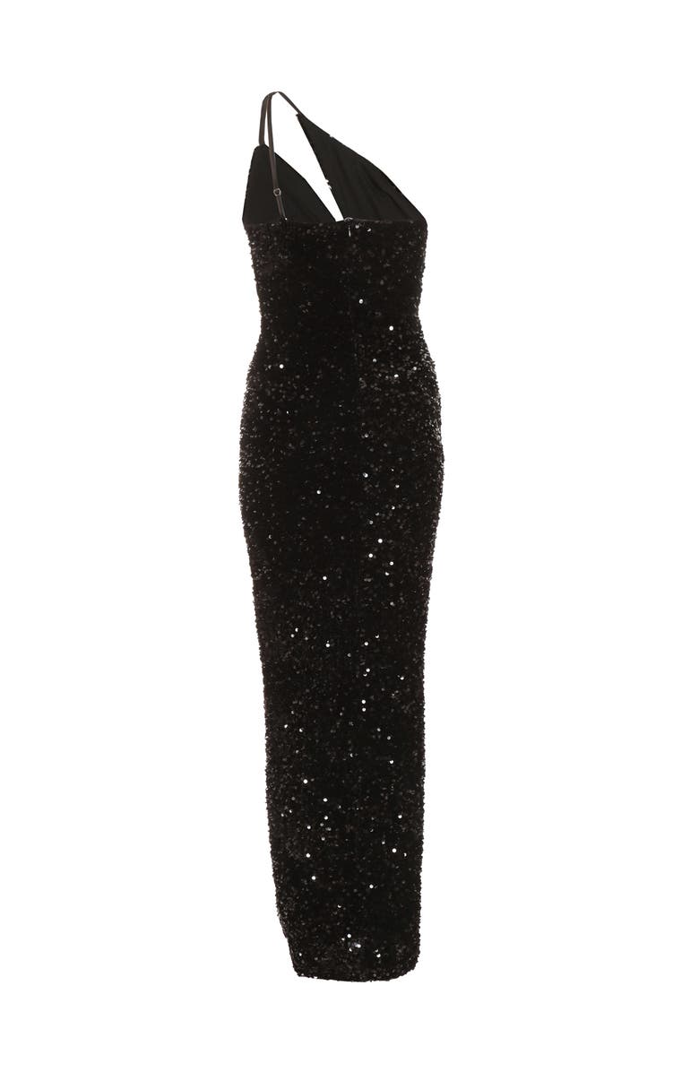 QUIZ Sequin Cut Out Neck Maxi Dress, Alternate, color, 
