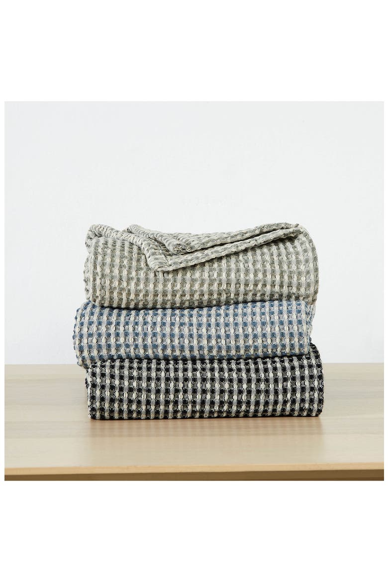 Tama Cotton Waffle Textured Throw Blanket, Alternate, color, SAGE GREEN