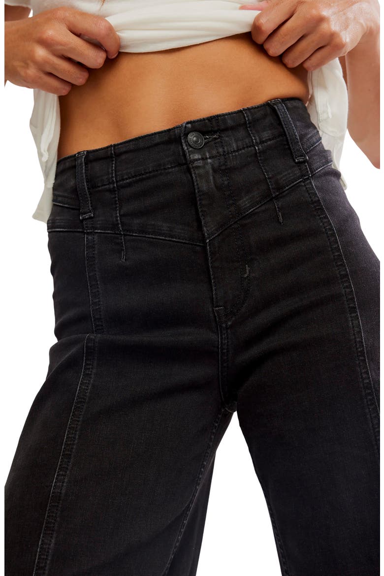 Libre Front Yoke Wide Leg Jeans, Alternate, color, CAFE NOIR