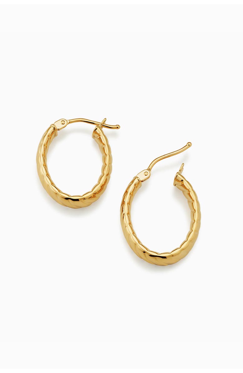 Oradina 18k Gold Cobra Oval Hoops, Alternate, color, 