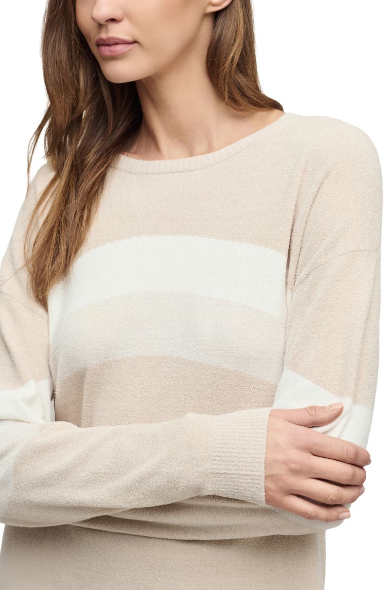 Barefoot Dreams<sup>®</sup> CozyChic<sup>®</sup> Ultra Lite<sup>®</sup> Wavy Colorblock Pullover Sweater, Alternate, color, Stone Multi