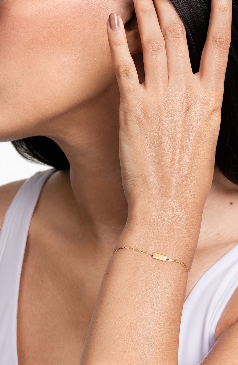 LANA Petite Malibu 14K Gold Tag Bracelet, Alternate, color,