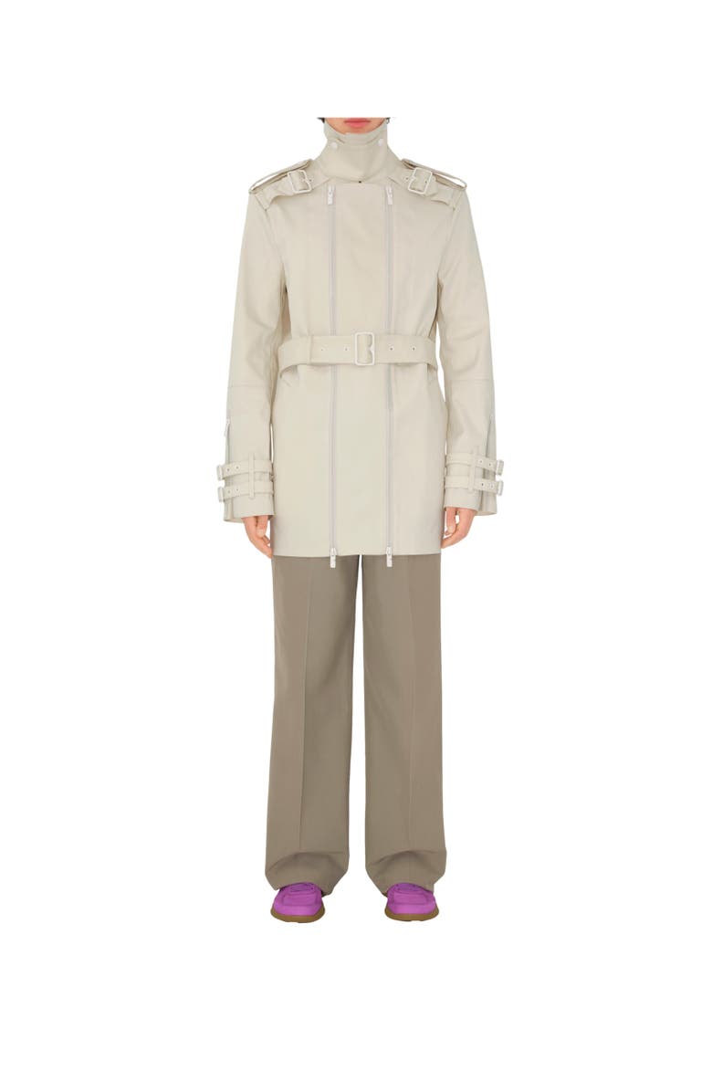 Burberry Bonded Cotton Trench Jacket, Alternate, color, Sail