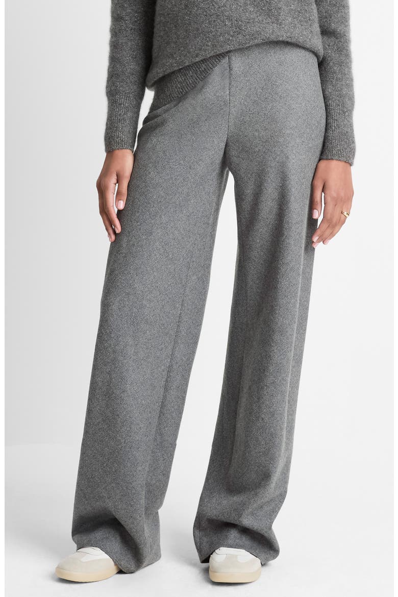 High Waist Straight Leg Pants, Main, color, MEDIUM HEATHER GREY