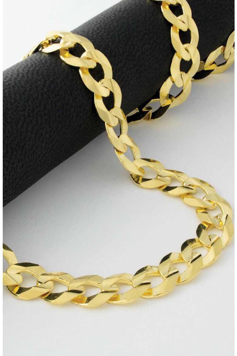 Flat Curb Link Bracelet, Alternate, color, GOLD