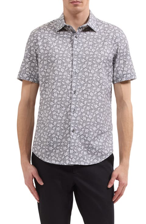 Miles OoohCotton® Print Short Sleeve Button-Up Shirt
