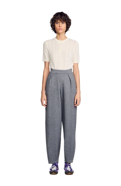 Rhinestone Barrel-leg Joggers