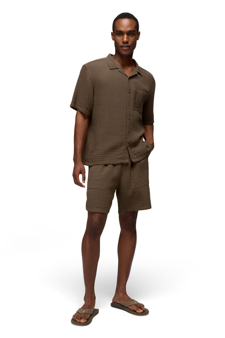 Hideaways Organic Cotton Camp Shirt, Alternate, color, MUD