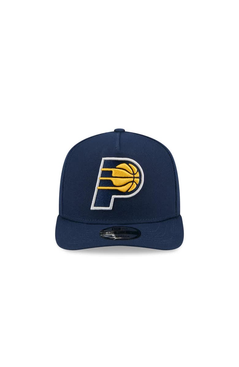 New Era Men's New Era Navy Indiana Pacers Core Logo A-Frame 9FIFTY Snapback Hat, Alternate, color, Navy