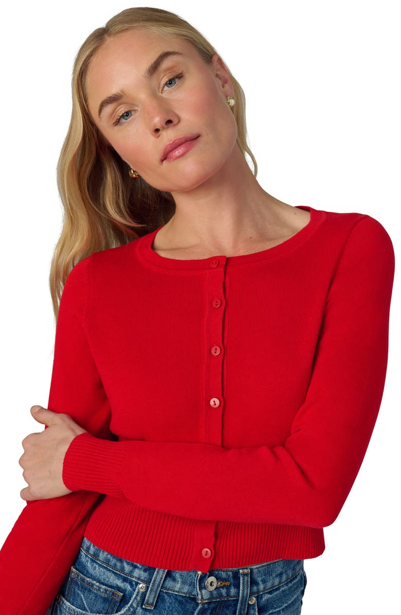 Joe's The Shrunken Cardigan, Alternate, color, Cherry Red