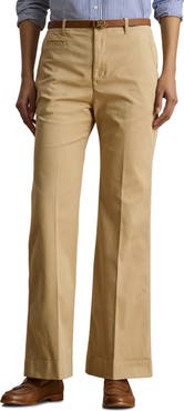 Lauren Ralph Lauren Flare Stretch Cotton Chino Pants