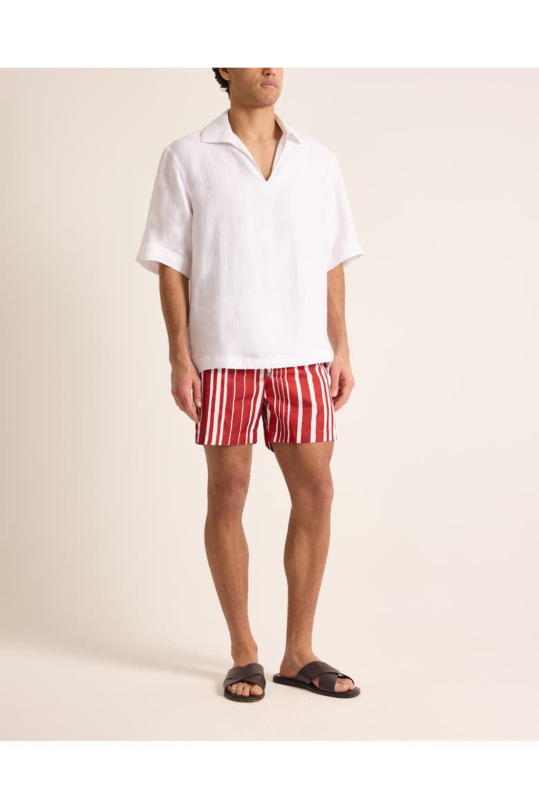 Vincent Linen Relaxed Fit Overhead Linen Shirt, Alternate, color, White