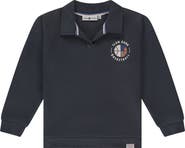 Stains and Stories by Babyface Basketball Emblem Polo Sweatshirt