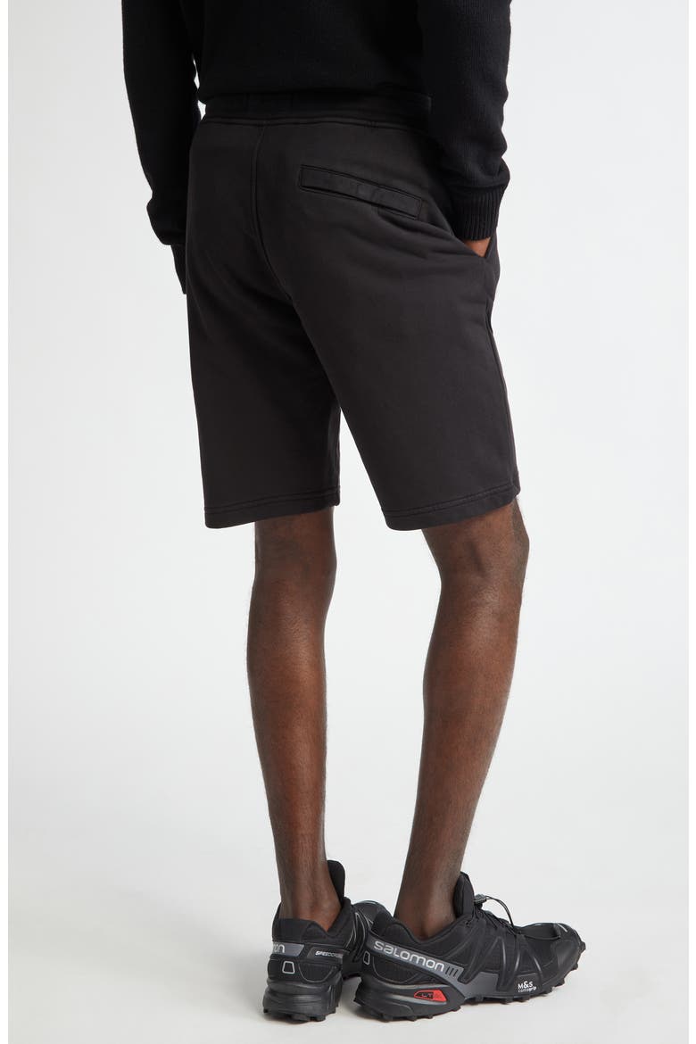 Fleece Drawstring Cargo Shorts, Alternate, color, BLACK