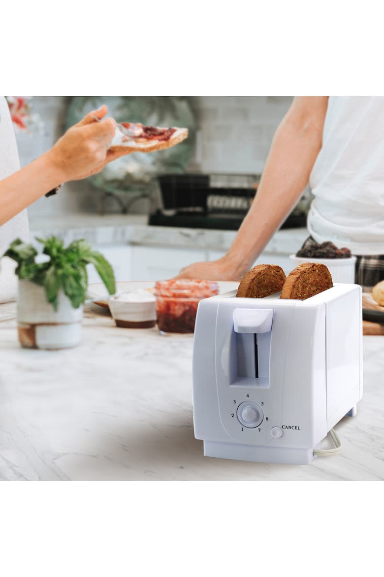 Two Slice Wide Slot Toaster, Alternate, color, White