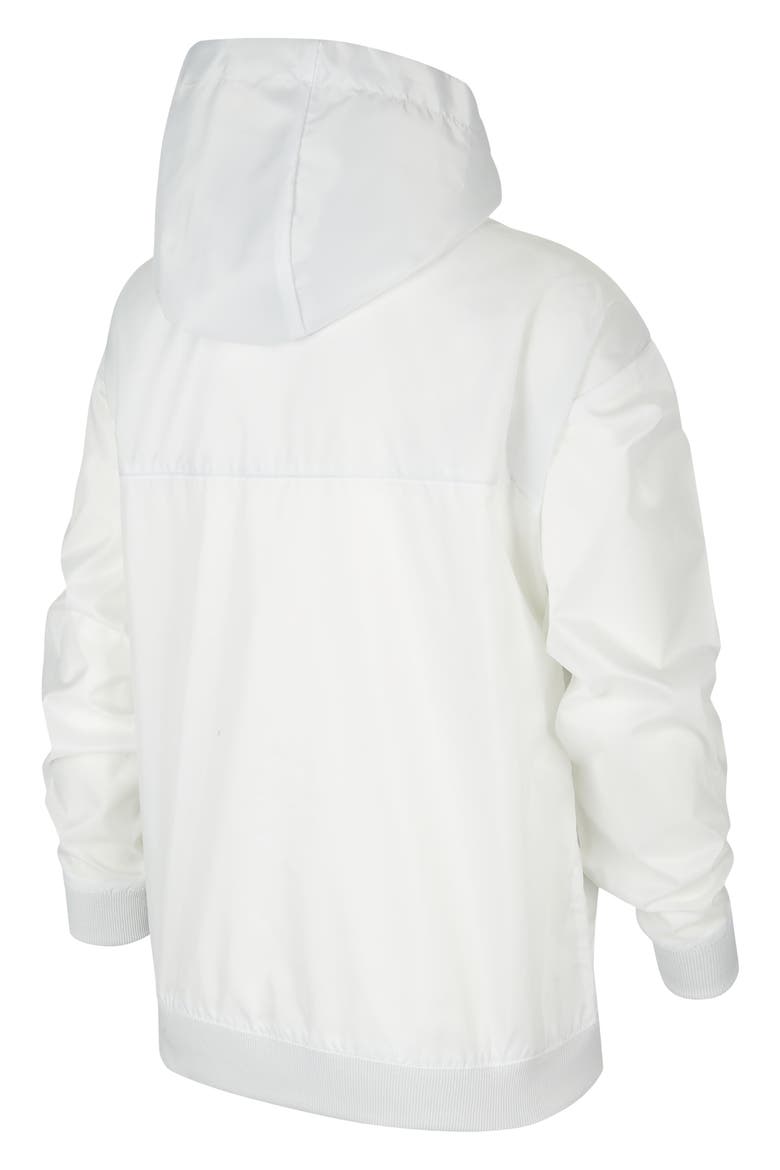 Kids' Sportswear Zero Windrunnker Hooded Jacket, Alternate, color, SUMMIT WHITE/ PHOTON DUST
