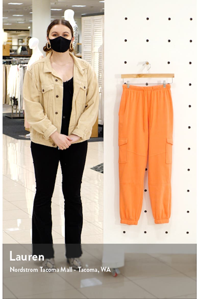 Tie Waist Cargo Sweatpants video