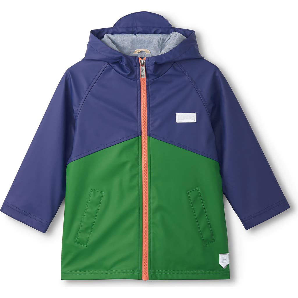 Hatley Kids' Juniper Hooded Raincoat In Blue