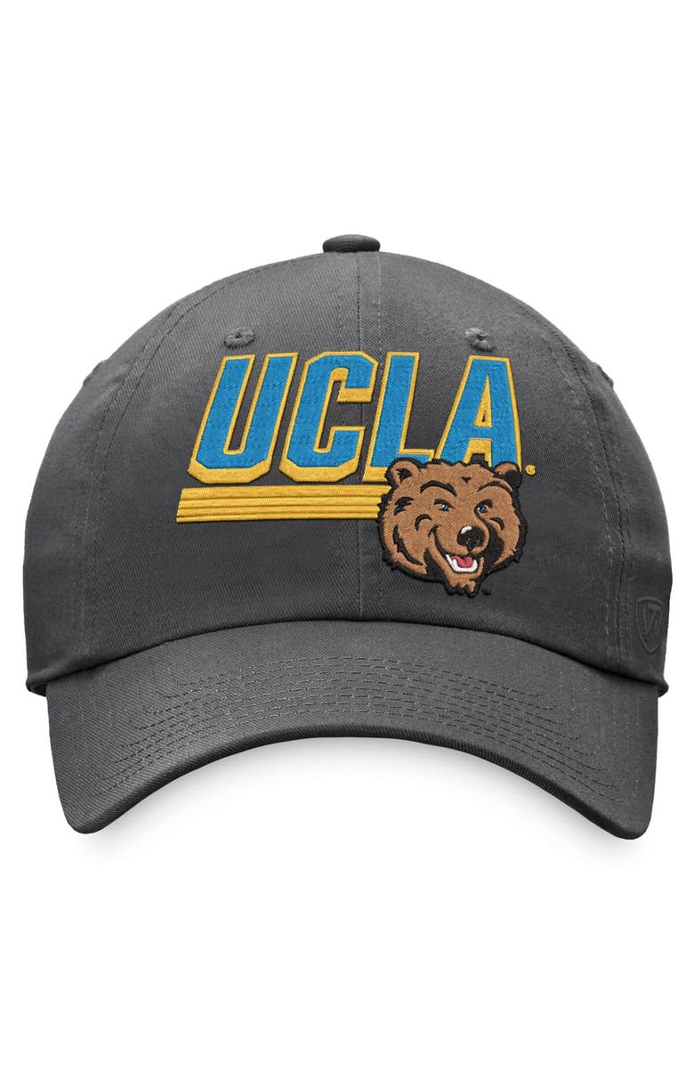 TOP OF THE WORLD Men's Top of the World Charcoal UCLA Bruins Slice Adjustable Hat, Alternate, color,