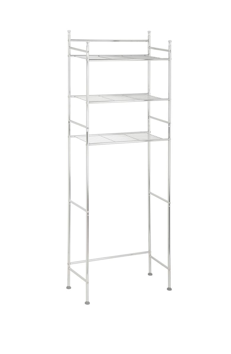 HONEY-CAN-DO Chrome 3-Tier Over the Toilet Space Saver, Alternate, color, 