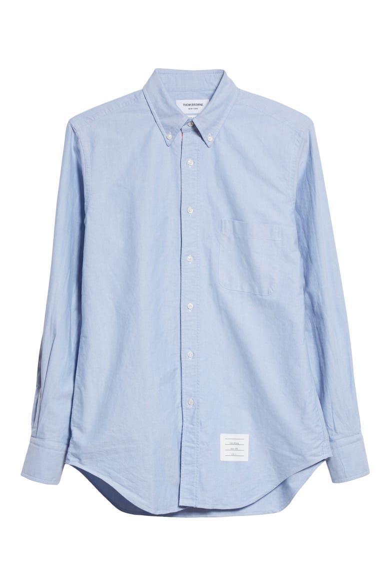 Cotton Button-Down Shirt, Alternate, color, LIGHT BLUE