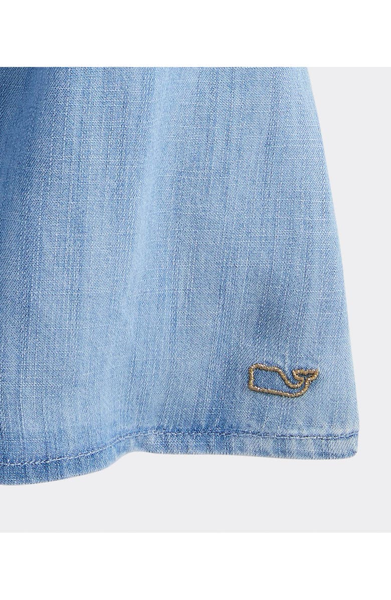vineyard vines Kids' Ashe Chambray Top, Alternate, color, Light Acid Wash