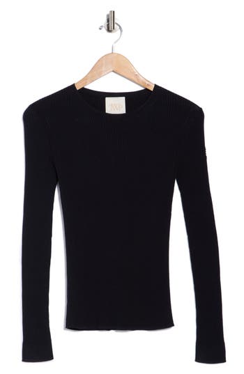 Twp Secondskin Ribbed Wool Sweater In Black