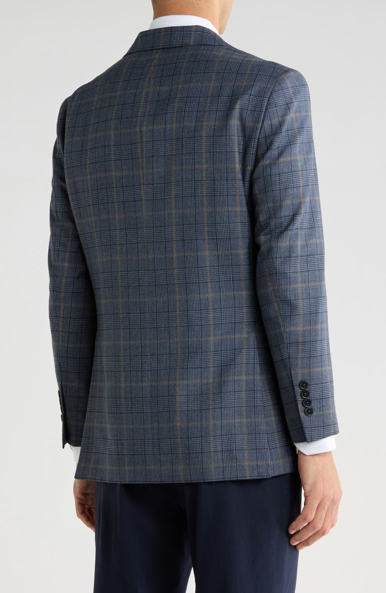 Brooks Brothers Plaid Wool Sport Coat, Alternate, color, Navy Overcheck