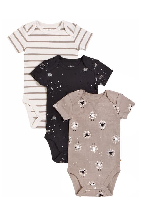 Assorted 3-Pack Cotton Bodysuits (Baby)