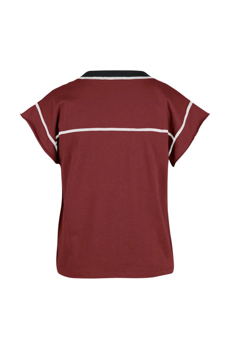 Women's '47 Crimson Oklahoma Sooners Sound Up Maya Cutoff T-Shirt, Alternate, color, Crimson