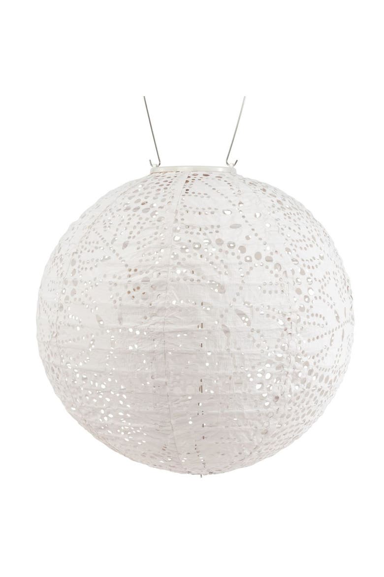 Soji Stella - Monstera Solar Lantern, Main, color, Porcelain White