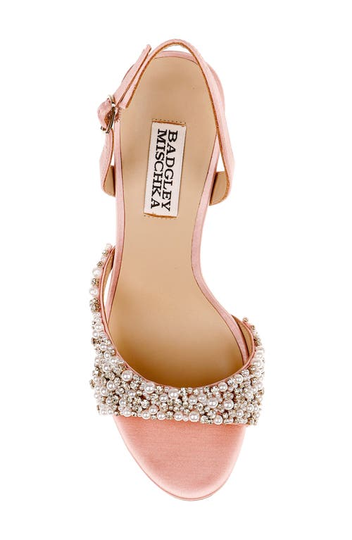 Badgley Mischka Collection Jenesis Slingback Sandal In Pink Satin