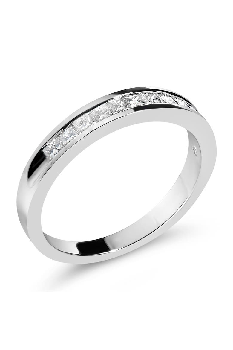 IGI Certified 18K Gold 1/2Ctw Diamond Half Eternity Wedding Ring, Alternate, color, White Gold