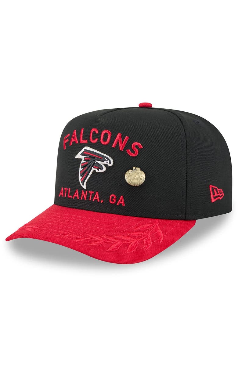 New Era Men's New Era Black/Red Atlanta Falcons 2025 NFL Draft On Stage A-Frame 59FIFTY Fitted Hat, Alternate, color, Black